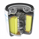 Donaldson Lube filter cutaway